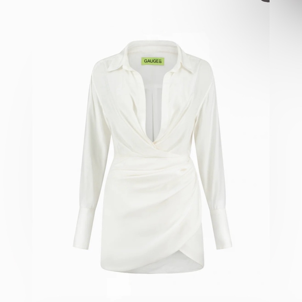 GAGUGE 81 NAHA Puno Mini Linen  DRESS – IVORY
. New